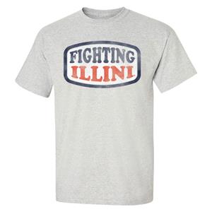 Image of ILLINOIS FIGHTING ILLINI ARCH T-SHIRT - marble (SKU: 159804964000052) Image of ILLINOIS FIGHTING ILLINI ARCH T-SHIRT - marble