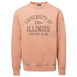UNIVERSITY OF ILLINOIS FIGHTING ILLINI 1867 CREWNECK SWEATSHIRT -  creamsicle