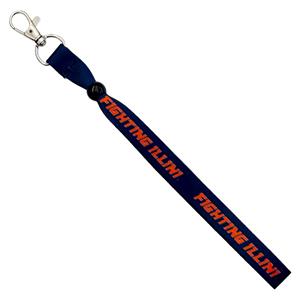Image of Illinois Fighting Illini Repeating Satin Wristlet Lanyard