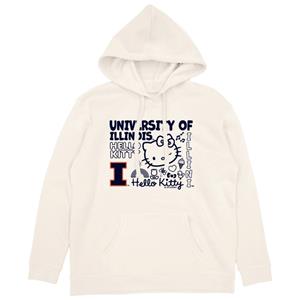 Image of ILLINOIS HELLO KITTY ICONS WOMENS HOOD -  ivory