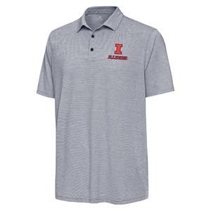 Image of Illinois Block I Distressed Polo