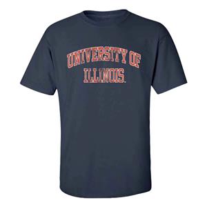 Image of UNIVERSITY OF ILLINOIS ARCH T-SHIRT -  navy