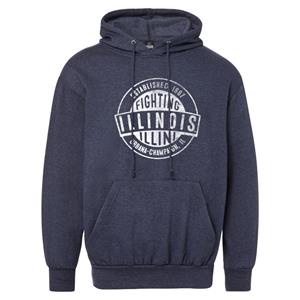 Image of ILLINOIS FIGHTING ILLINI COMFORT HOODED SWEATSHIRT -  navy