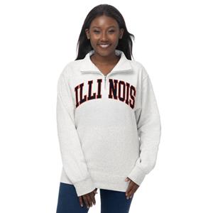 Image of ILLINOIS SPORT 1/4 ZIP SWEATSHIRT -  oatmeal