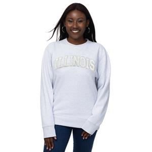 Image of ILLINOIS ARCH SPORT CREWNECK SWEATSHIRT -  ash