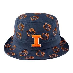Image of Illinois Block I Hello Kitty Expression Bucket Cap