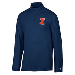 Image of ILLINOIS BLOCK I MICRO MESH 1/4 ZIP - navy (SKU: 159909904000046) Image of ILLINOIS BLOCK I MICRO MESH 1/4 ZIP - navy