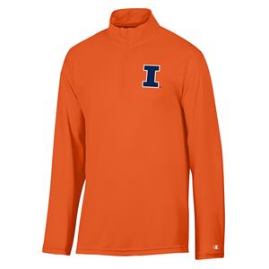 Image of ILLINOIS BLOCK I MICRO MESH 1/4 ZIP - orange (SKU: 159909904000046) Image of ILLINOIS BLOCK I MICRO MESH 1/4 ZIP - orange