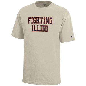 Image of ILLINOIS YOUTH FIGHTING ILLINI S/S T-SHIRT - oatmeal (SKU: 159938304000062) Image of ILLINOIS YOUTH FIGHTING ILLINI S/S T-SHIRT - oatmeal