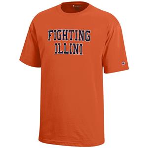 Image of ILLINOIS YOUTH FIGHTING ILLINI S/S T-SHIRT - orange (SKU: 159938304000062) Image of ILLINOIS YOUTH FIGHTING ILLINI S/S T-SHIRT - orange