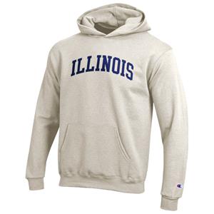 ILLINOIS ARCH YOUTH PULLOVER HOODIE -  oatmeal