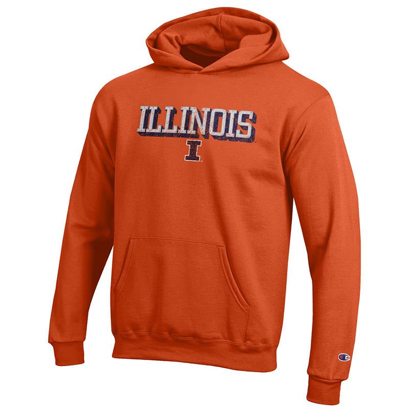 Image of Illinois Block I Youth Pullover Hoodie (SKU 159952544000062) Image of Illinois Block I Youth Pullover Hoodie (SKU 159952544000062)