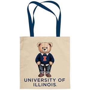 Image of University Of Illinois Teddy Bear Canvas Tote