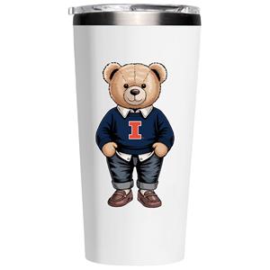 University Of Illinois Teddy Bear Corkcicle Tumbler