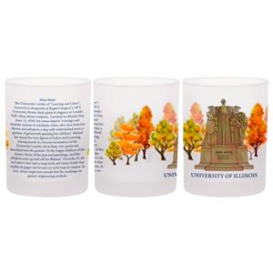 Image of ILLINOIS ALMA MATER FROSTED GLASS -  1