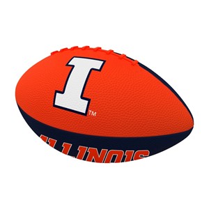 Illinois Junior Size Rubber Football - main view