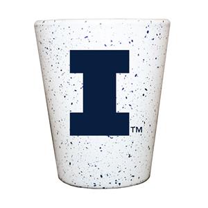 Image of Illinois Block I Speckled Shot Glass