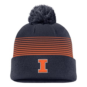 Illinois Nike Block I Pom Beanie - main view