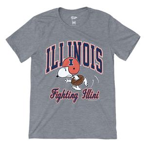 Image of Illinois Peanuts Football T-Shirt