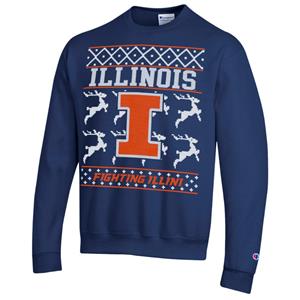 Image of Illinois Ugly Holiday Crewneck Sweatshirt