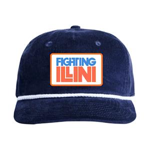 ILLINOIS CORDUROY ROPE CAP -  navy