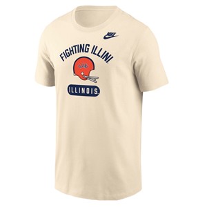 ILLINOIS NIKE FIGHTING ILLINI S/S T-SHIRT -  natural