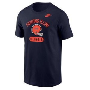 ILLINOIS NIKE FIGHTING ILLINI S/S T-SHIRT -  navy