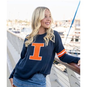 ILLINOIS BLOCK I GO ILLINI SWEATER - navy (SKU: 160220894000061) ILLINOIS BLOCK I GO ILLINI SWEATER - navy