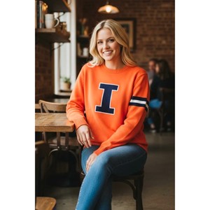 ILLINOIS BLOCK I GO ILLINI SWEATER - orange (SKU: 160220894000061) ILLINOIS BLOCK I GO ILLINI SWEATER - orange
