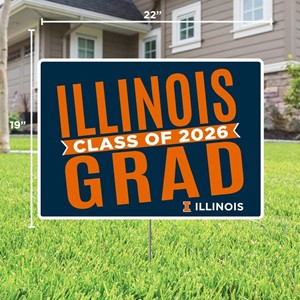 Illinois Graduation Class Of 2026 Lawn Sign - main view