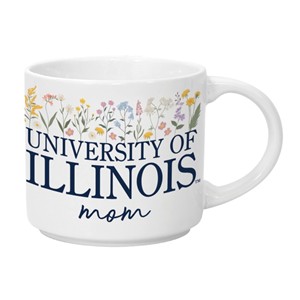 Illinois Mom Flowers Ceramic Mug - main view