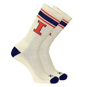 Illinois Block I Vintage Stripe Socks - main view