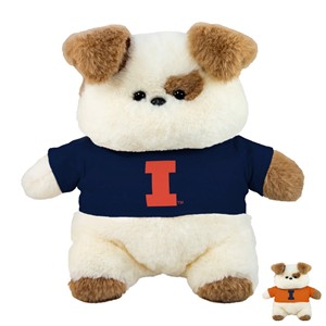 Illinois Block I Chubby Wubby Dog Plush - main view