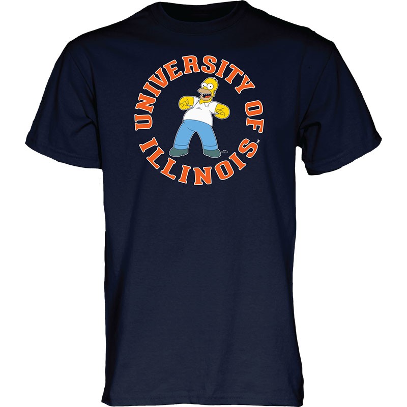 Illinois Simpsons Homer T-Shirt - main view