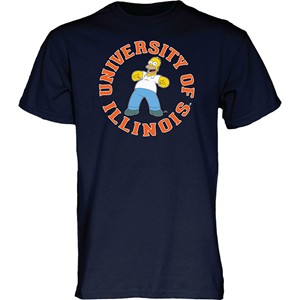 Illinois Simpsons Homer T-Shirt - main view