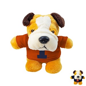 Illinois Block I Bulldog Stubby Plush - main view