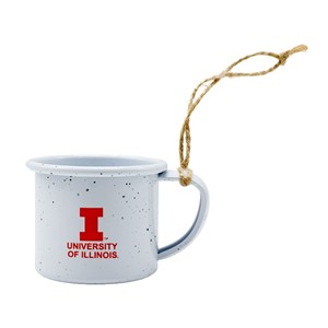 Illinois Block I Mini Campfire Mug Ornament - main view