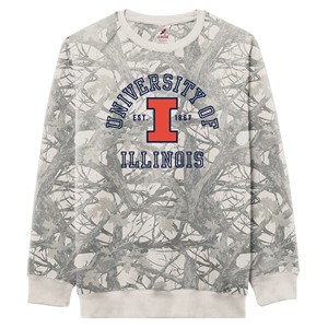 Illinois Block I Vintage Camo Crew Sweatshirt - main view