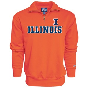 Illinois Block I Twill 1/4 Zip Sweatshirt - main view