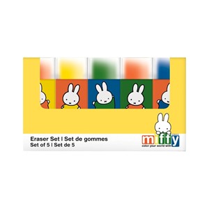 Block Eraser Set Classic Miffy 5 Erasers In Paper - main view