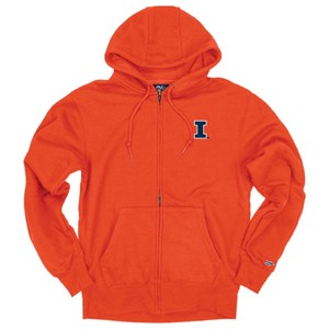 Illinois Block I Embroidered Full Zip Hoodie - main view