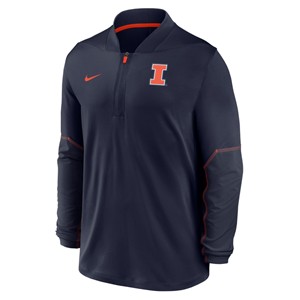 Illinois Nike Dri-Fit Block I ½ Zip Ls Shirt - main view