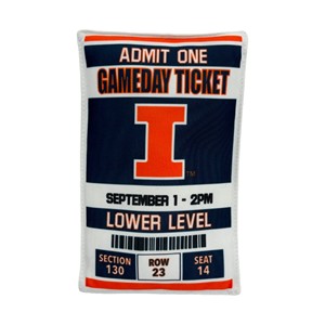 Illinois Gameday Ticket Dog Toy - main view