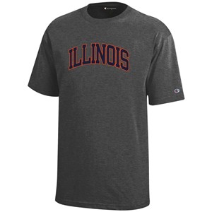 ILLINOIS ARCH YOUTH T-SHIRT -  granite
