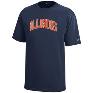 ILLINOIS ARCH YOUTH T-SHIRT -  navy