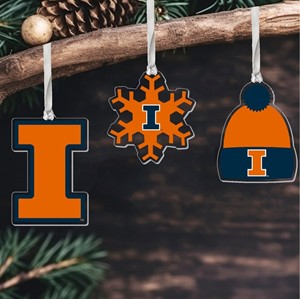(DROPSHIP) Illinois Acrylic Holiday Ornaments - main view
