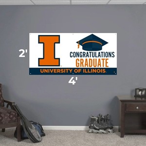 (DROPSHIP) Illinois Congratulations Graduate Banner - main view