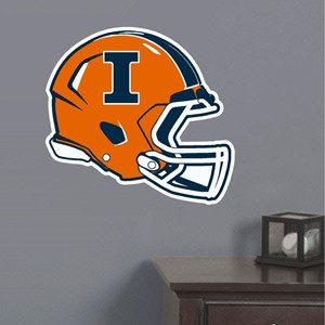 (DROPSHIP) Illinois Football Helmet Wall Sign - main view