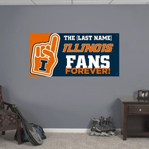 (DROPSHIP) Illinois Fans Forever Custom Banner - main view