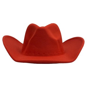 Cowboy Hat Solid Plain Wide Brim Faux Felt - main view